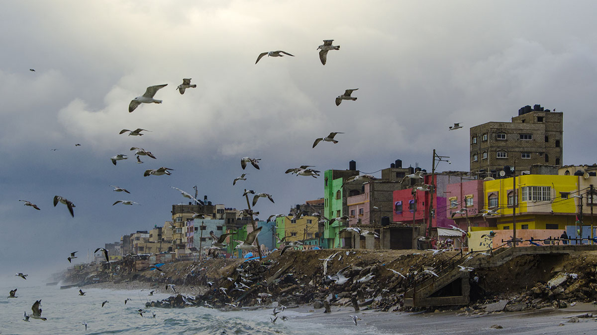 Gaza city on the Mediterranean 