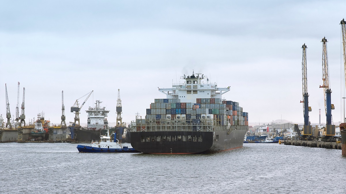 The port of Walvis Bay in Namibia