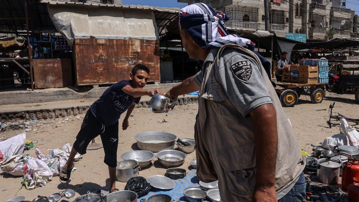 A market in the town of Rafah in the southern Gaza Strip