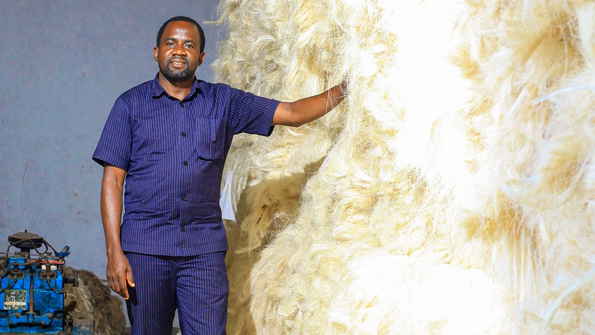 Nicholaus Noah runs a company exporting sisal fibre, which is increasingly used in composite materials for cars, furniture and construction.