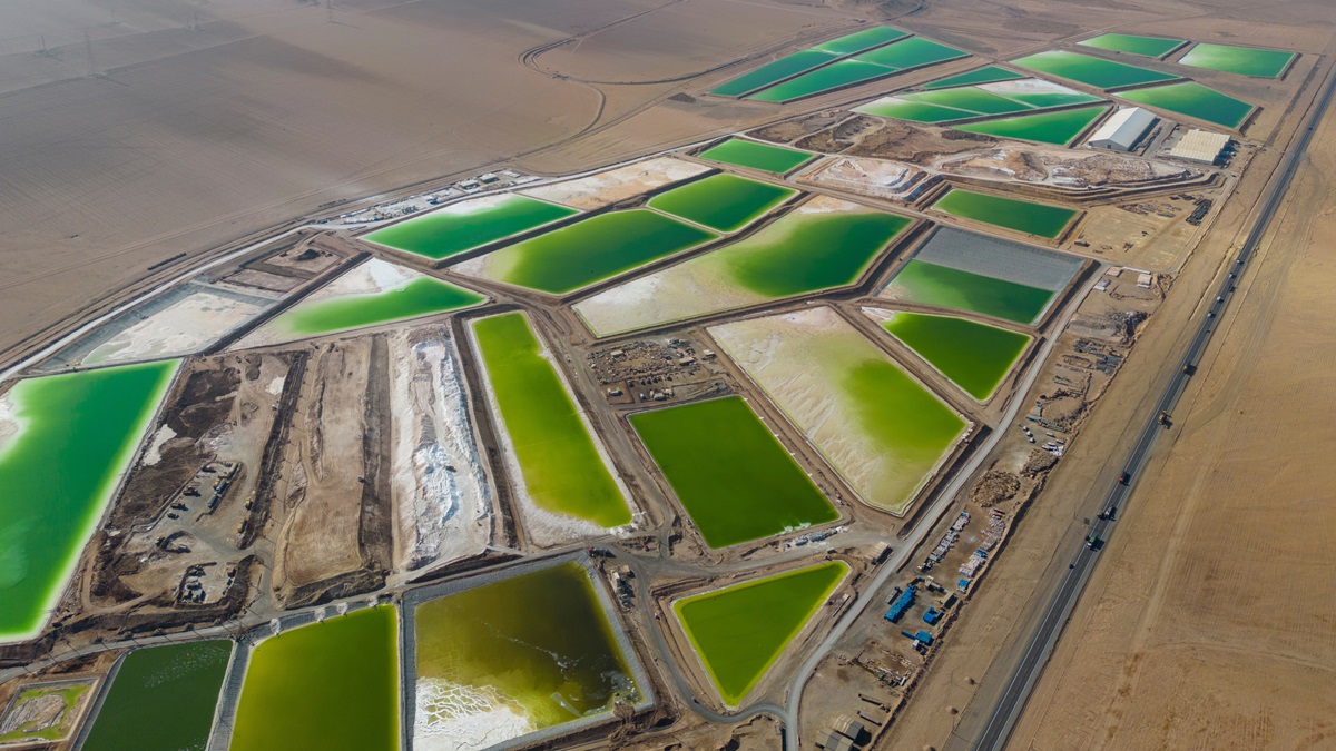 Lithium fields in South America’s Atacama Desert.