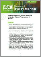 Cover for Investment policy trends in LLDCs since the Vienna Programme of Action
