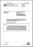 Cover for 2024 Report of the Secretary-General: Progress made in the implementation of and follow-up to the outcomes of the World Summit on the Information Society at the regional and international levels