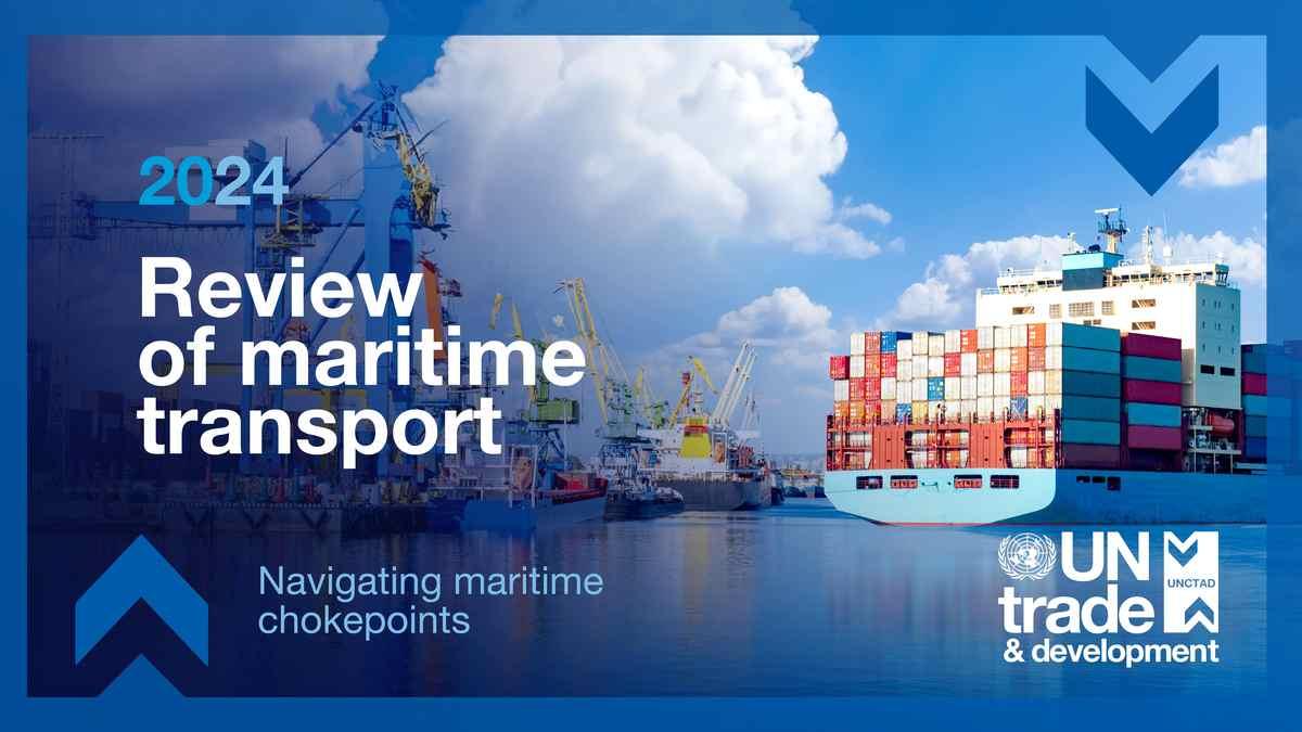 Cover of the Review of Maritime Transport 2024 with a 16:9 ratio